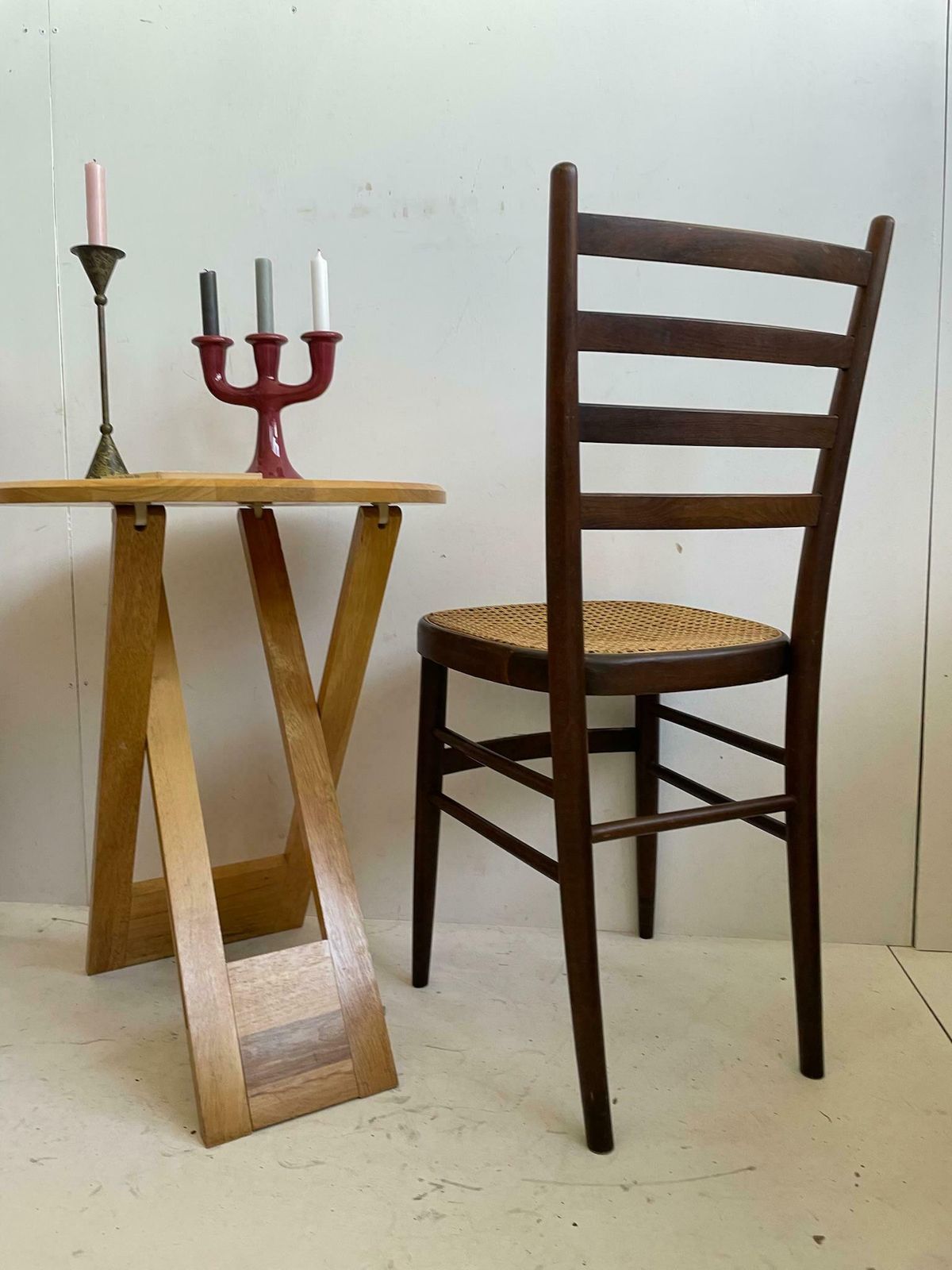 Bistro Cafe Dining Chair With Cane Seat Thonet Designed Circa 1970s photo vinterior