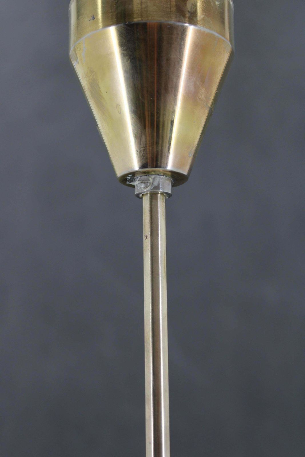 photo furniture 1970s Brass 9 Flamming Chandelier By Sputnik , Czechoslovakia