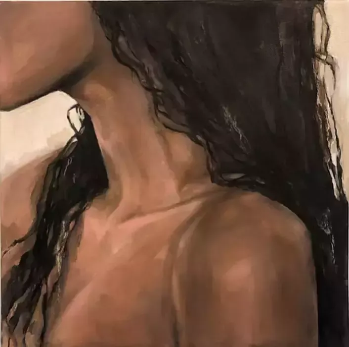 Meryem Tayganskaya, Nude Painting, Oil On Canvas, 21st Century photo furniture