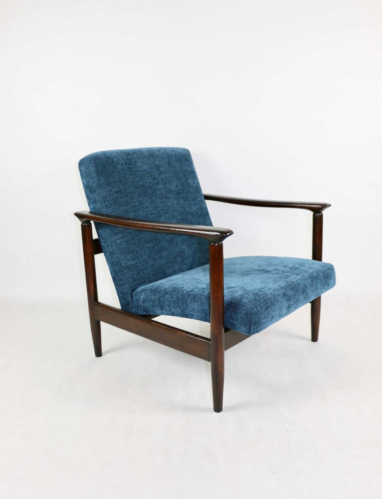 Gfm 142 Armchair, Designed By Edmund Homa From The 70s, Navy Blue   2 Pieces Available