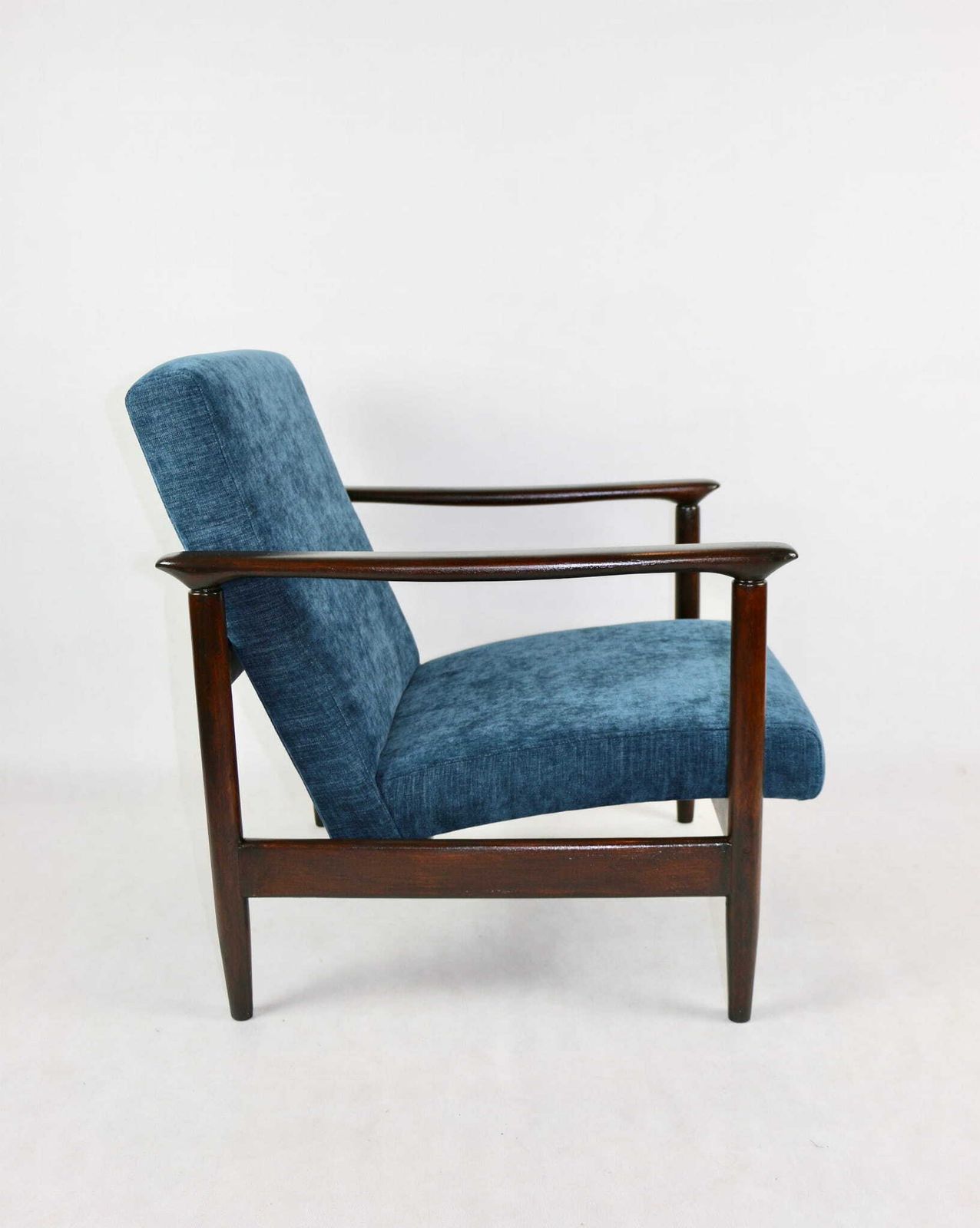 Gfm 142 Armchair, Designed By Edmund Homa From The 70s, Navy Blue   2 Pieces Available photo 510.0