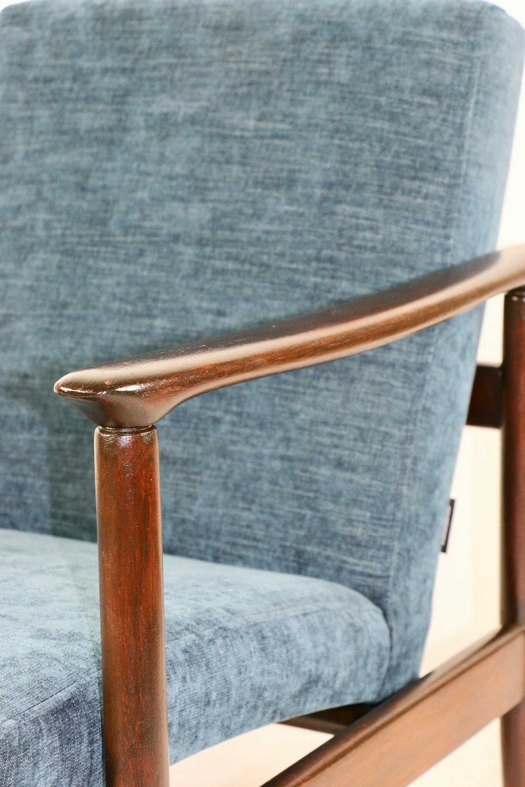 Furniture Gfm 142 Armchair, Designed By Edmund Homa From The 70s, Navy Blue   2 Pieces Available photo