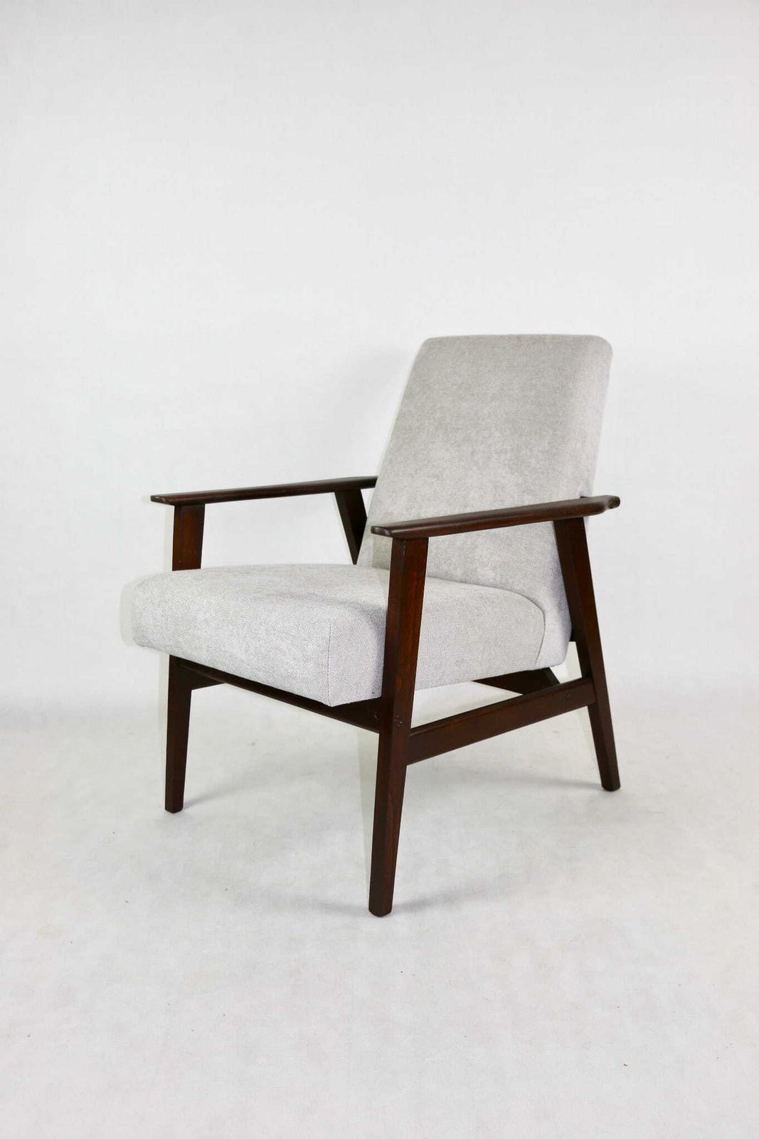 Armchair "Lis", 70s Beige Light Gray Design Henryk Lis   2 Pieces Available photo vintage