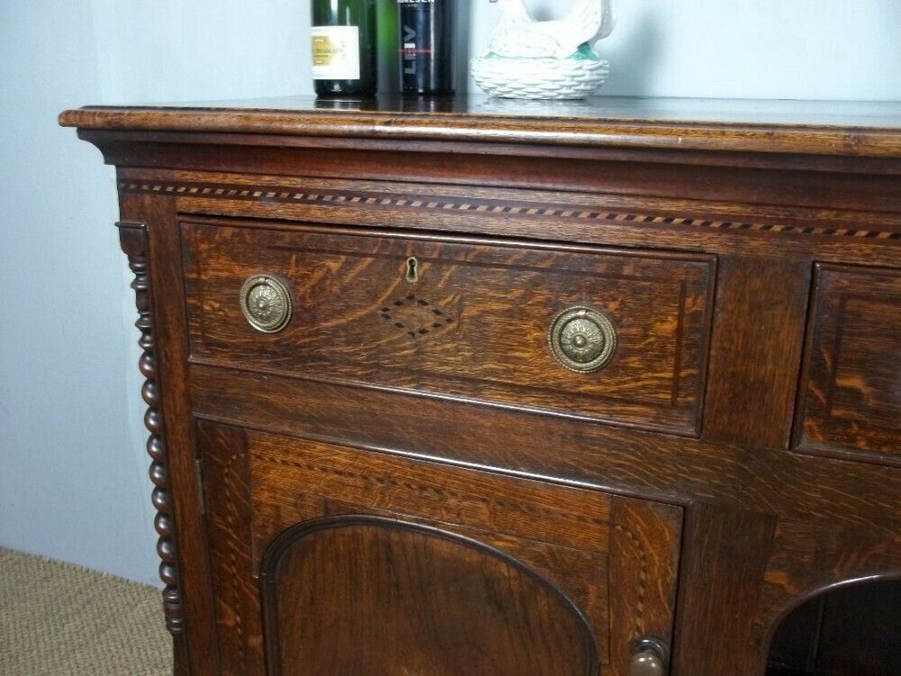 Antique Welsh 19th Century Oak Dresser Base Sideboard photo for sale