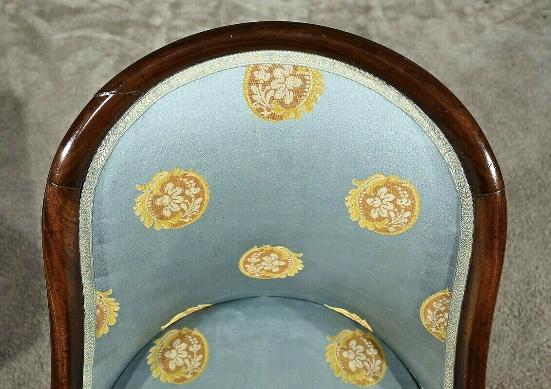 photo for sale Pair Of Mahogany Gondola Chairs, Restoration Period – 1st Part 19th