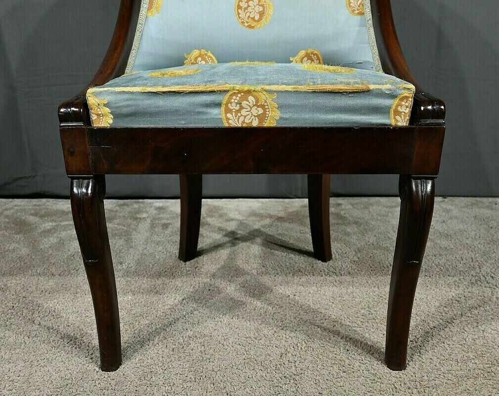 910.0 Pair Of Mahogany Gondola Chairs, Restoration Period – 1st Part 19th photo