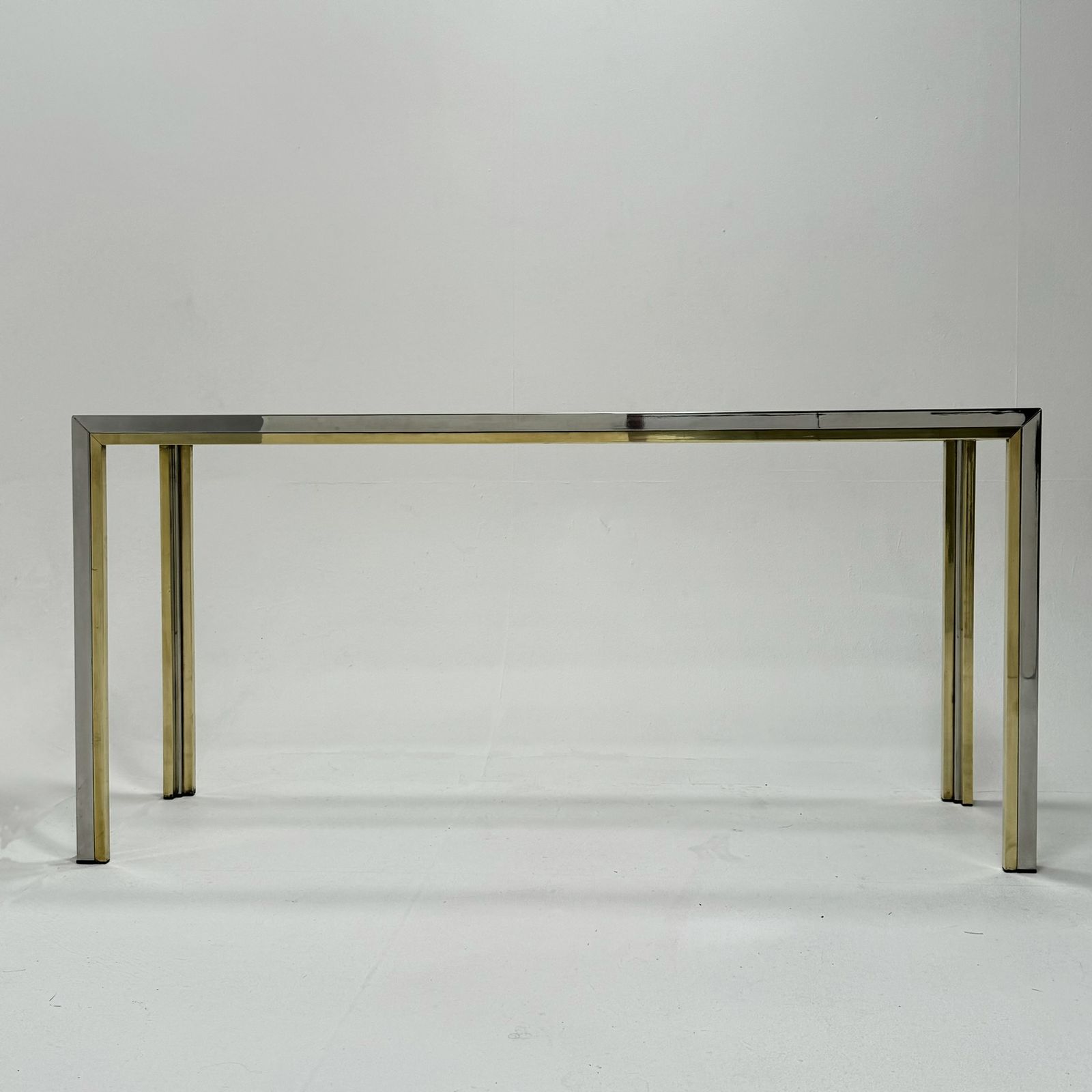 1970s Retro Chrome And Brass Romea Rega Italian Console photo furniture