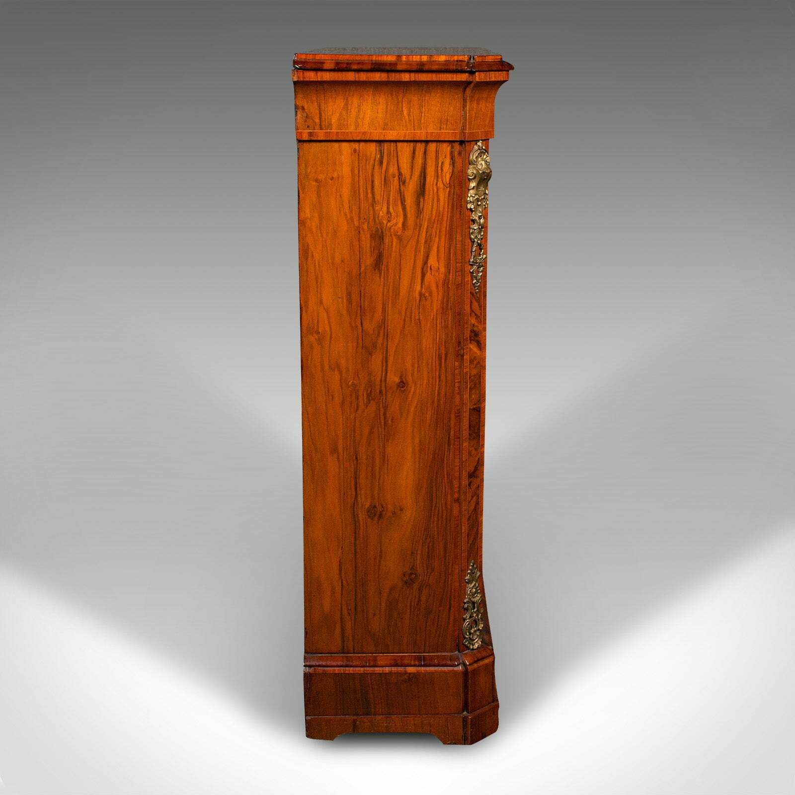 Large Antique Pier Cabinet, English, Walnut, Glazed, Druce & Co, Victorian, 1850 photo Furniture