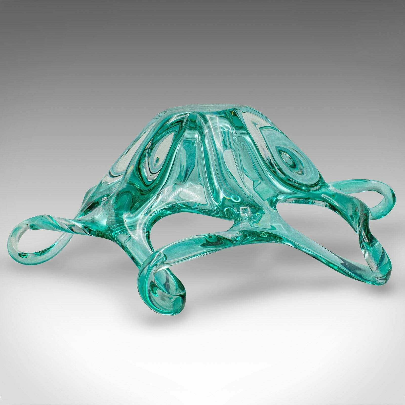 695.0 Large Vintage Murano Fruit Bowl, Italian, Art Glass, Serving Dish, Circa 1970 photo