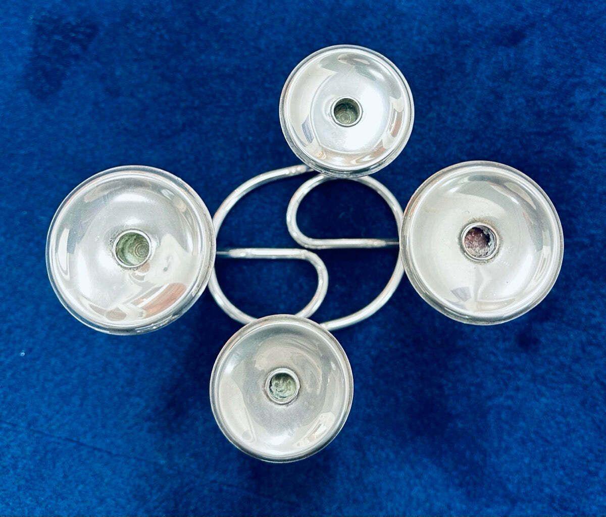 Home Decor Pair Of 1950s German Candleholders Wilhelm Wagenfeld Style photo