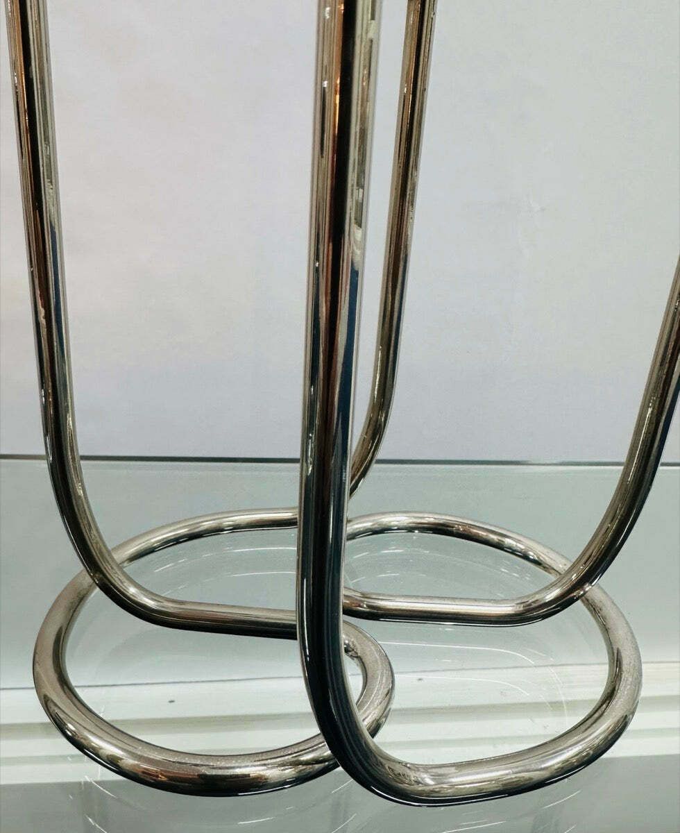 photo vintage Pair Of 1950s German Candleholders Wilhelm Wagenfeld Style