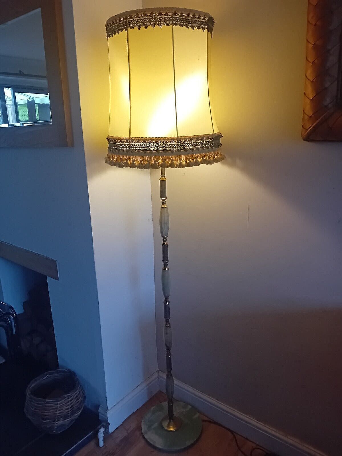 photo buy Beautiful 1960's Onyx And Brass Gilt Mid Century Floor Lamp / Standard Lamp