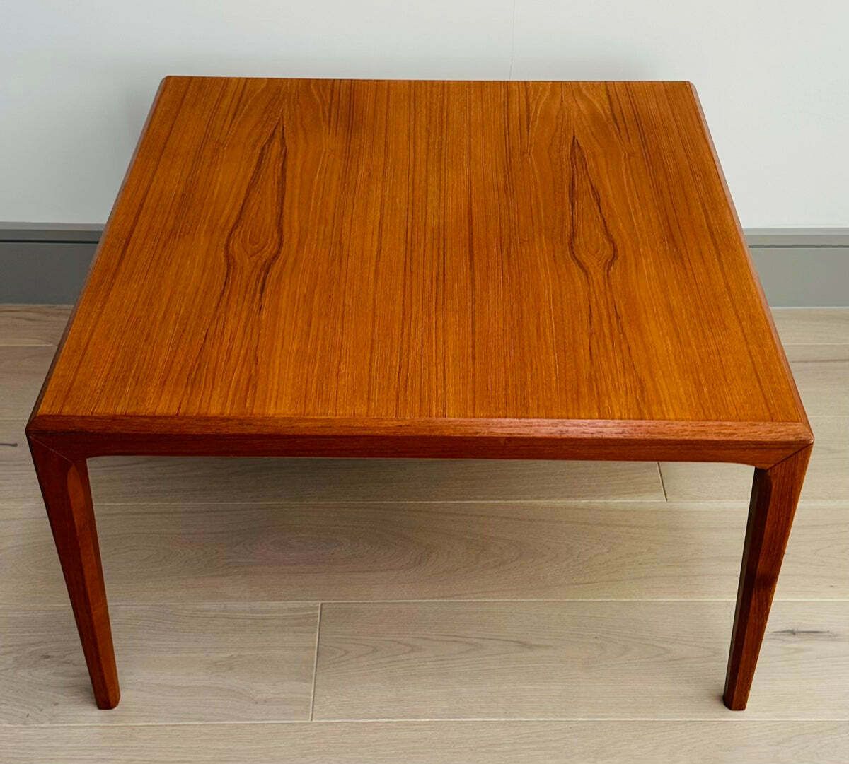 photo for sale 1960s Danish Silkeborg Square Teak Coffee Table