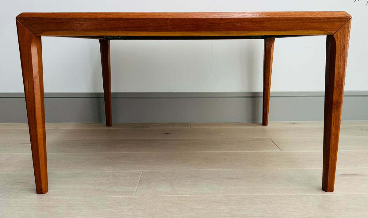Furniture 1960s Danish Silkeborg Square Teak Coffee Table photo