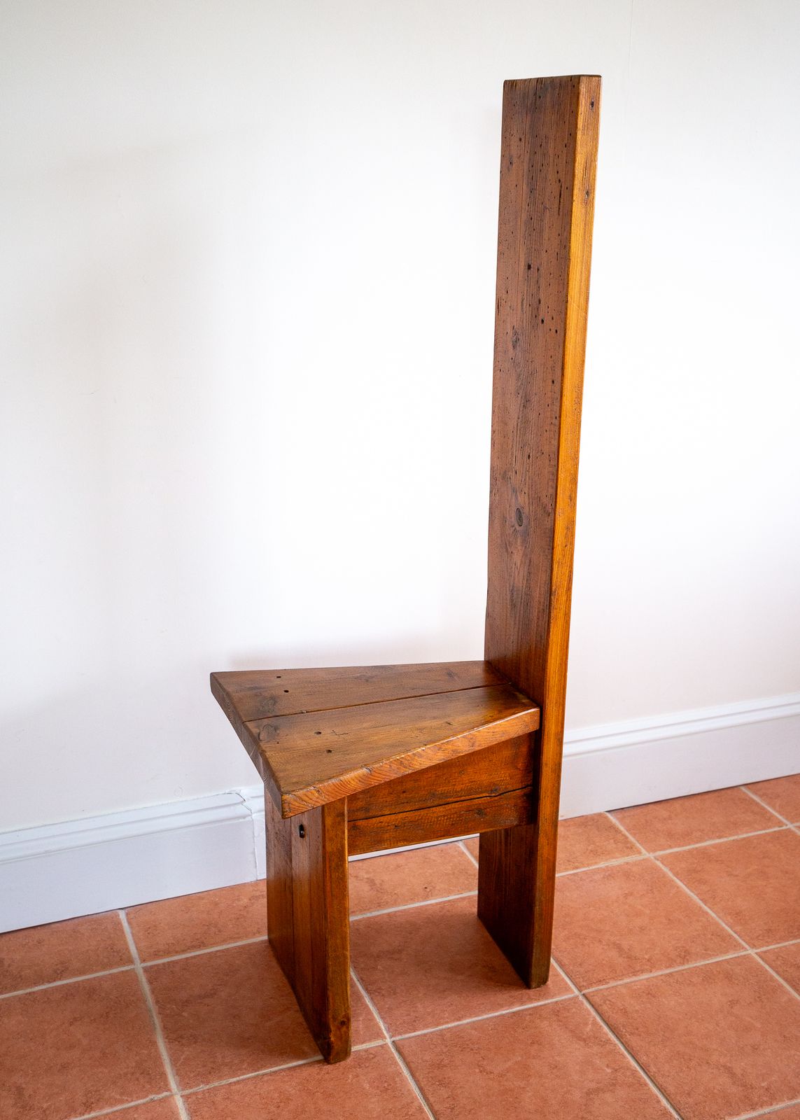 Brutalist Artisan Accent Chair Mid Century Tall Back Statement Pine Iron Rustic Craftsman Architectural Farmhouse Minimalis.T Reclaimed Primitive Folk photo buy