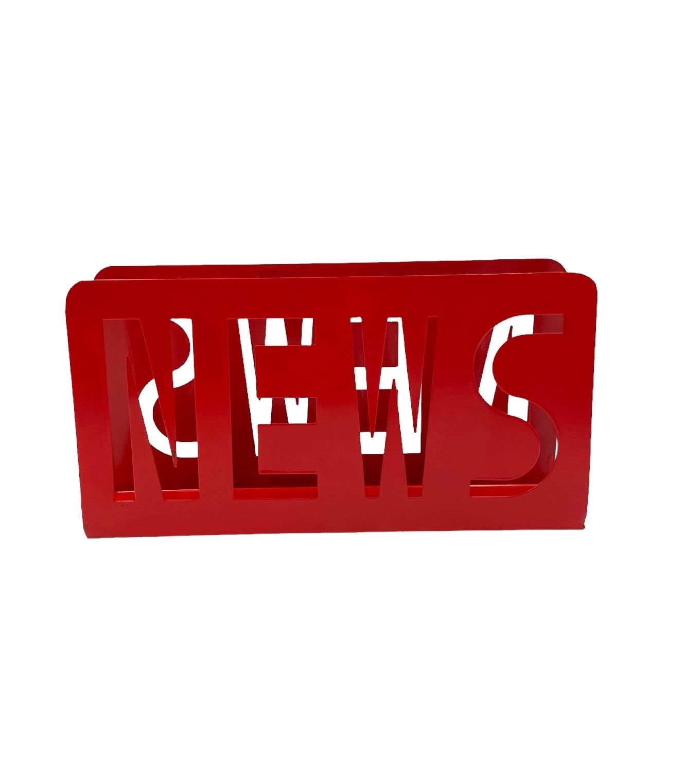 Home Decor Space Age Red Magazine Rack, France 1970s photo