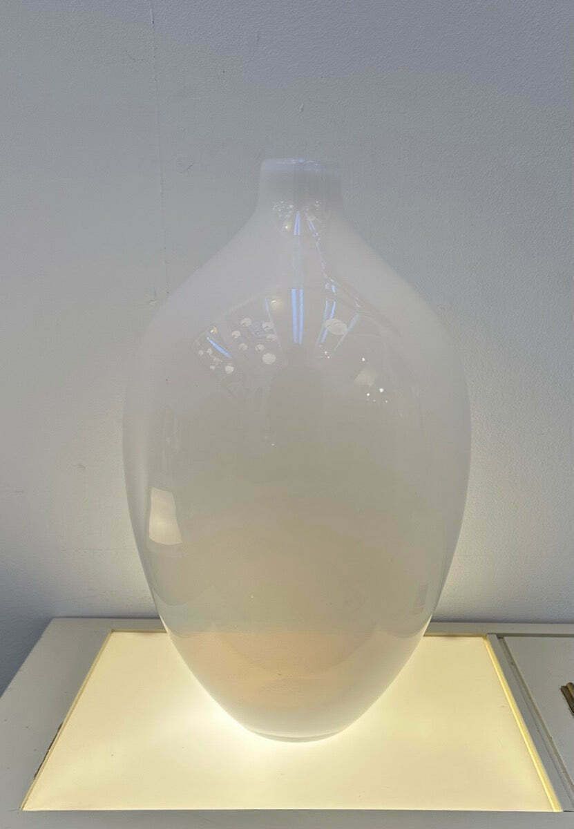 1960s Italian Opalescent Glass Oviod Form Vase photo furniture
