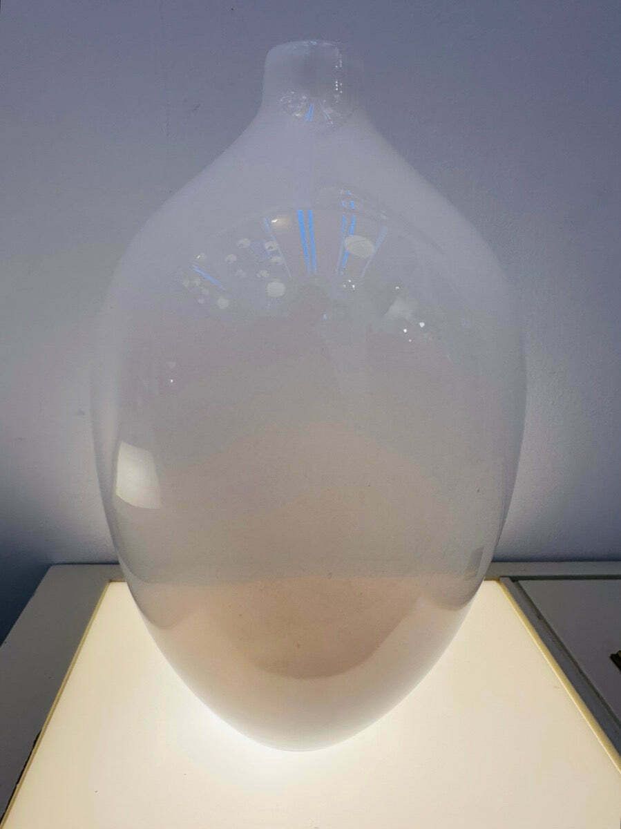 1960s Italian Opalescent Glass Oviod Form Vase photo vinterior