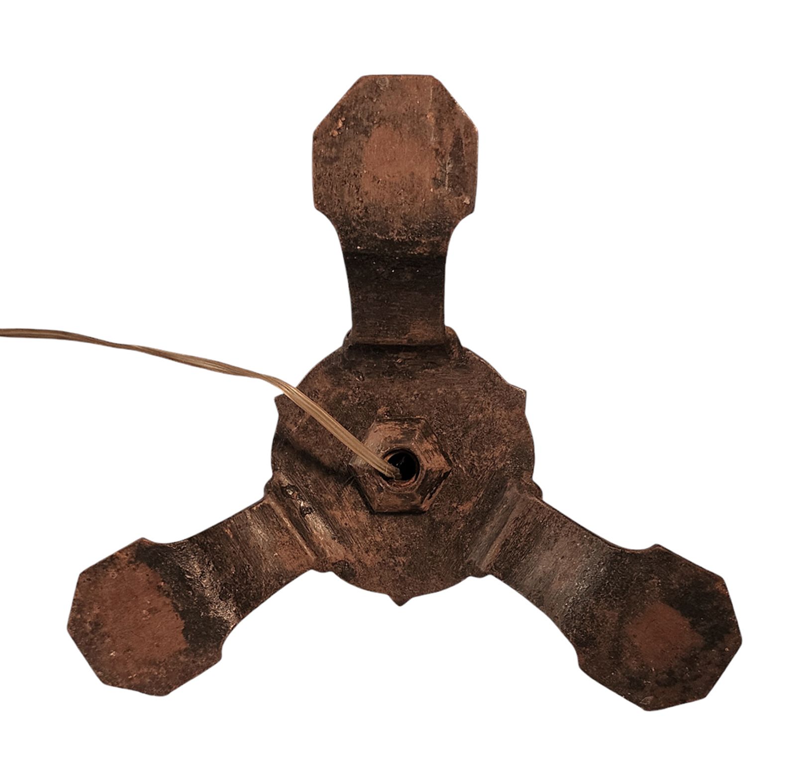 Late 19th Century Century Arts & Crafts Three Legged Metal Cast Iron Table Lamp, United Kingdom photo 2050.0