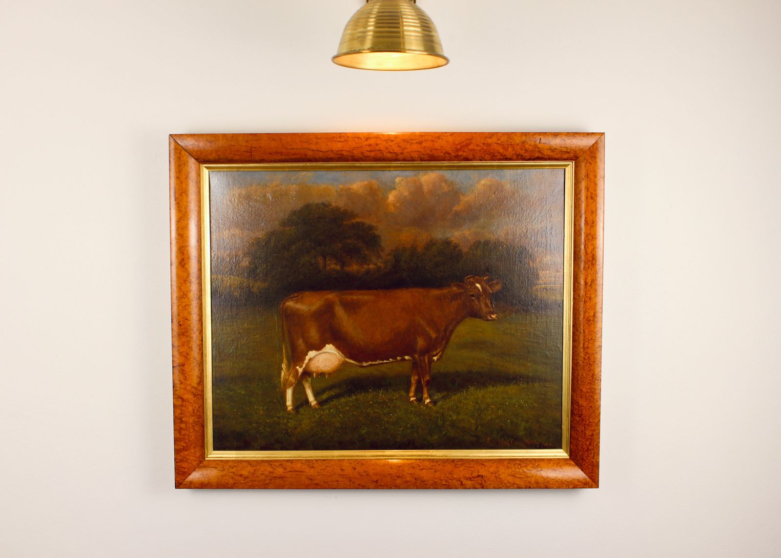 Stagenhoe Rose Of Gold Oil Painting By W.A. Clark Dated 1915 photo for sale