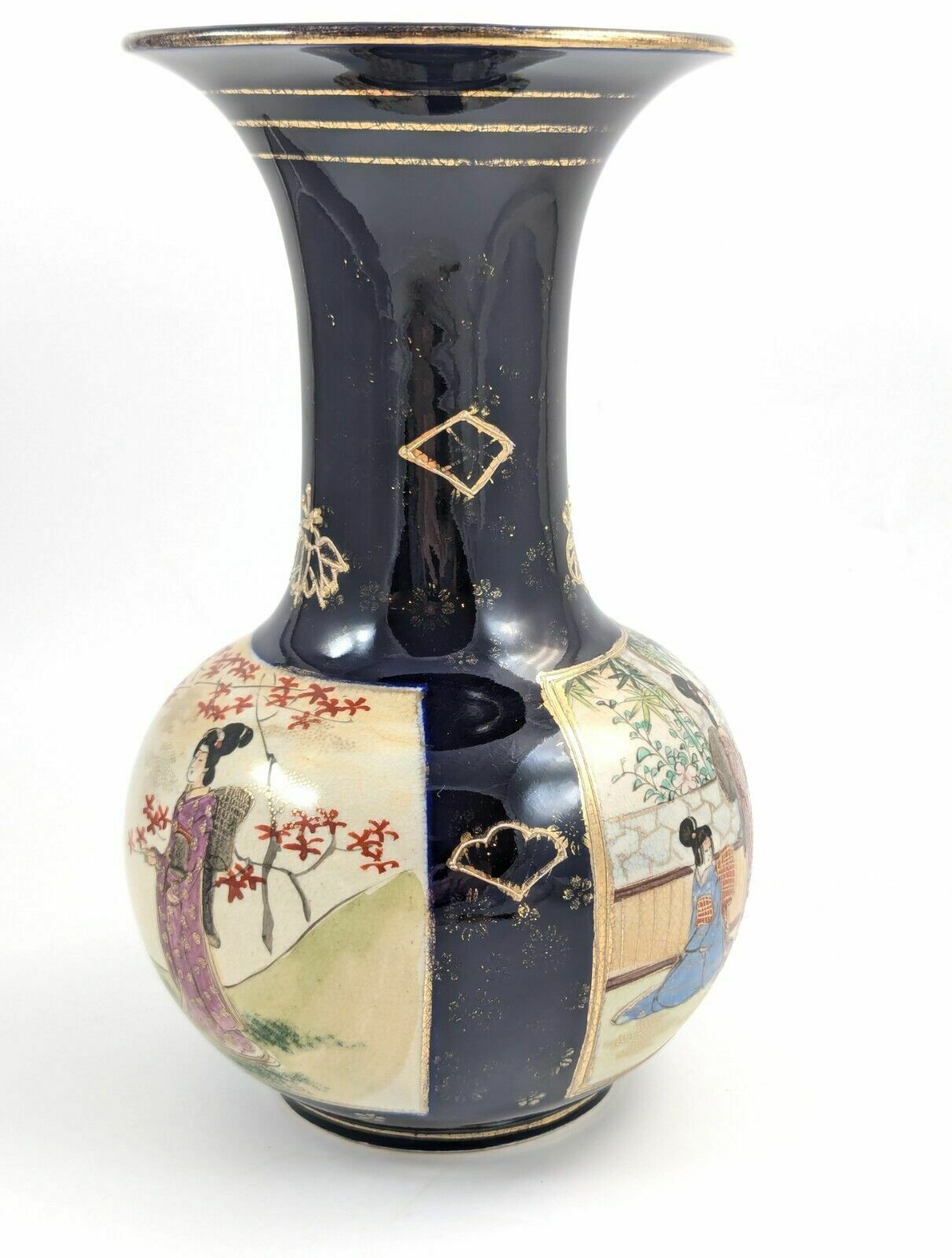 Antique Hand Painted Vase By Satsuma, Japan, Meiji Period photo Home Decor