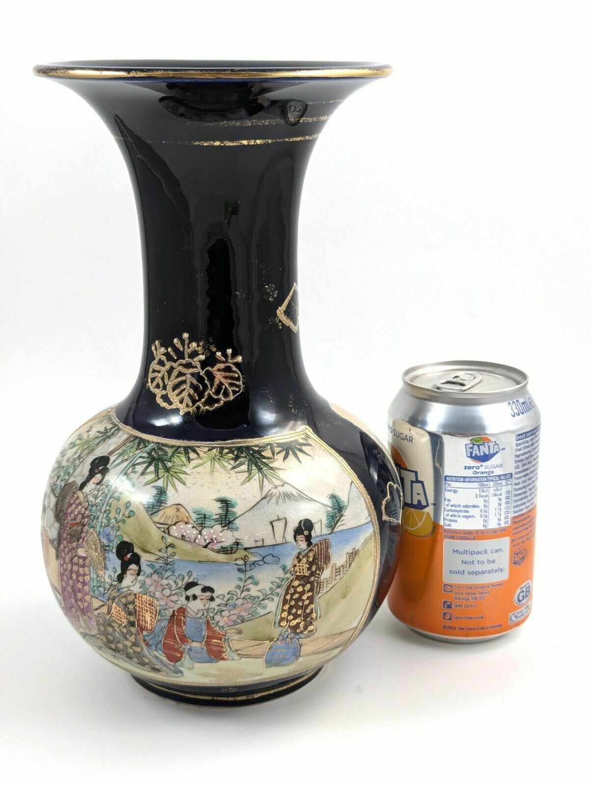 Antique Hand Painted Vase By Satsuma, Japan, Meiji Period photo buy