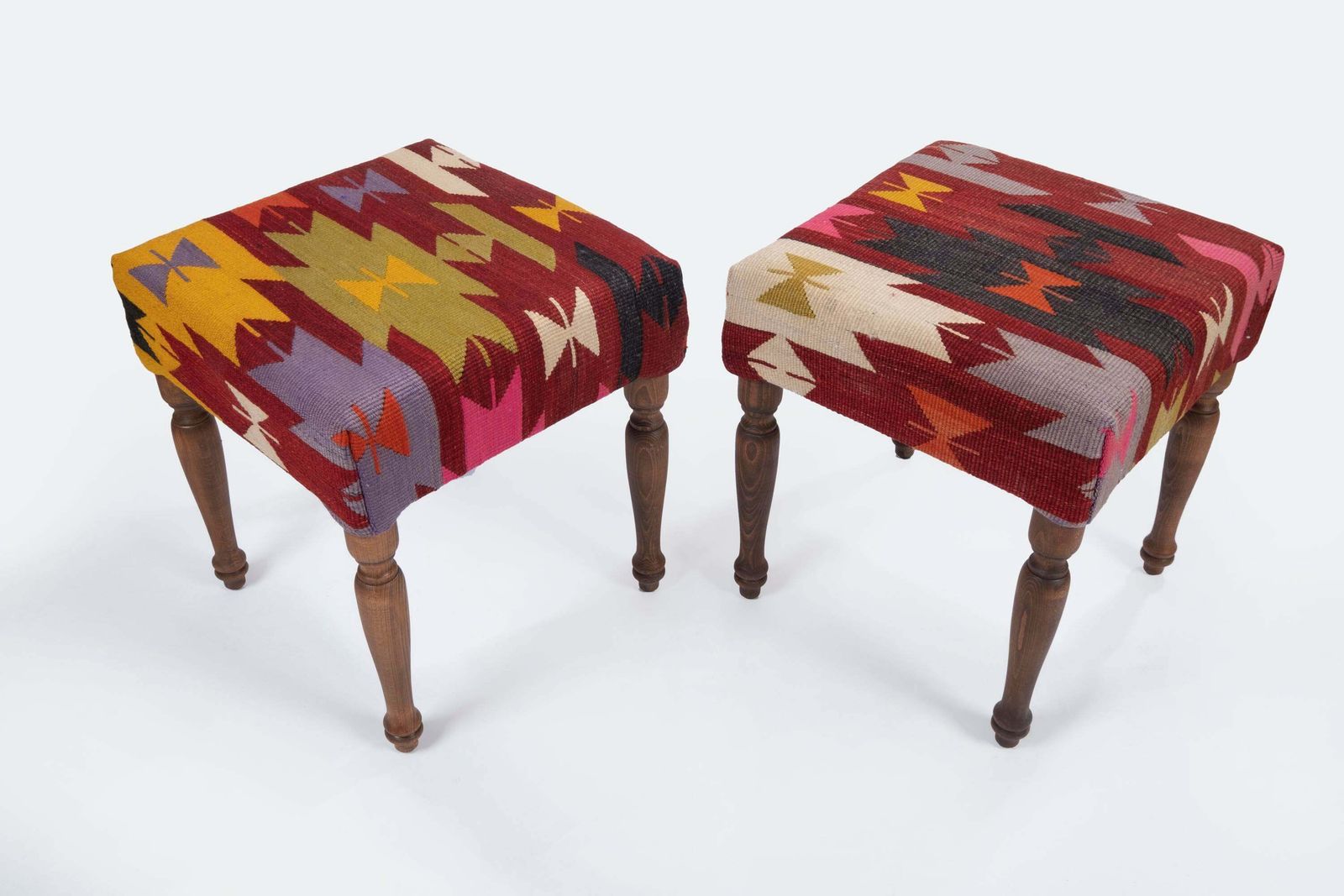 Kilim Bench Upholstered With Turkish Kilim Rug photo vinterior