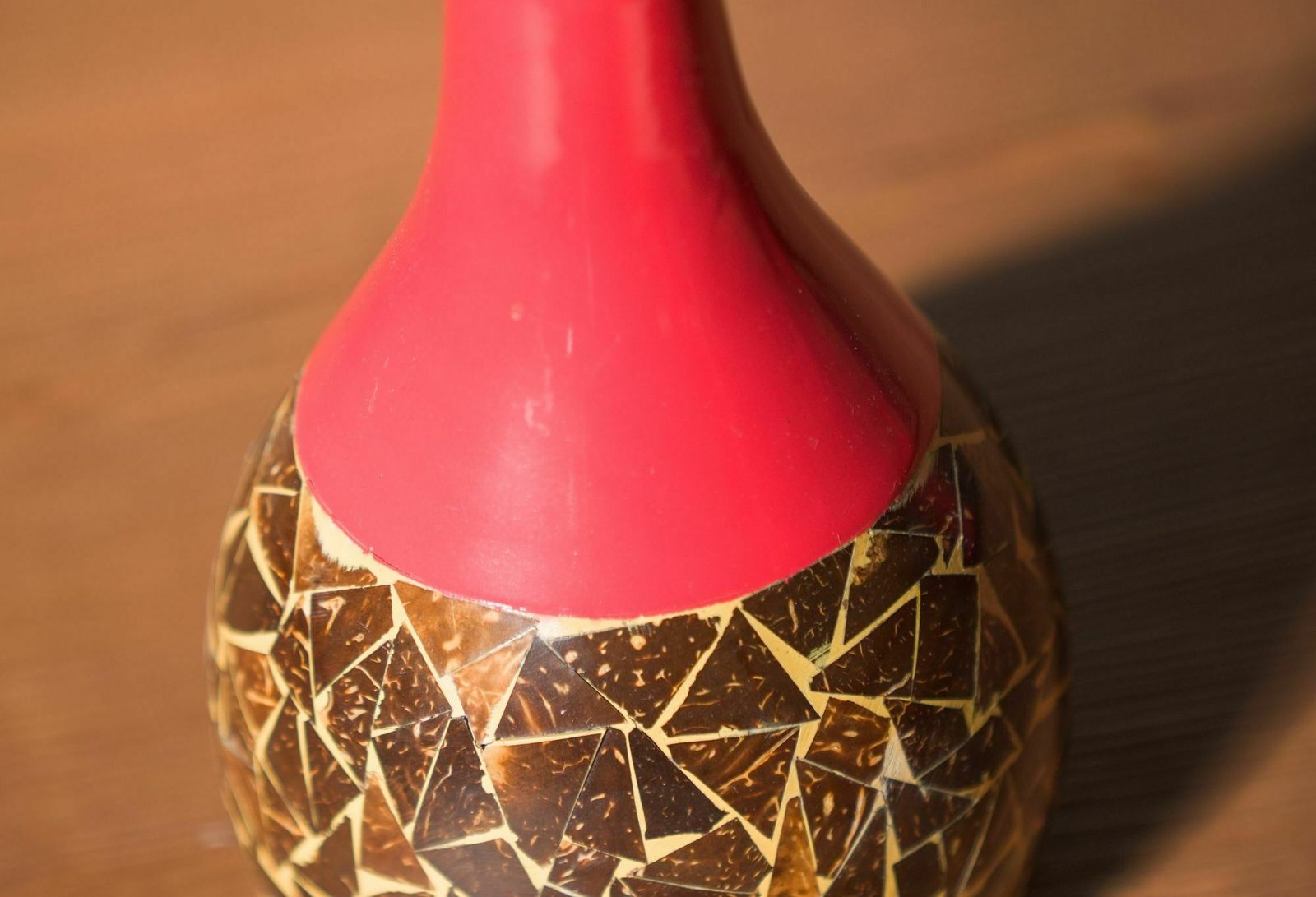 Pair Of 1970s 80s Terracotta Vases With Inlaid Mosaic photo Home Decor