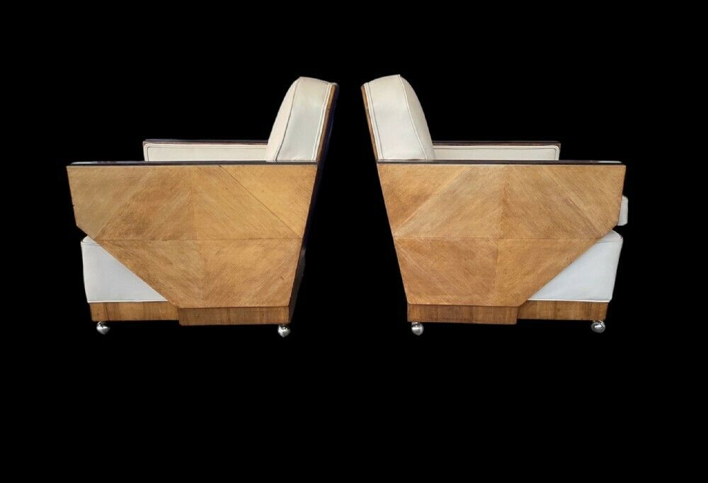 A Superb Pair Of Art Deco Armchairs photo for sale