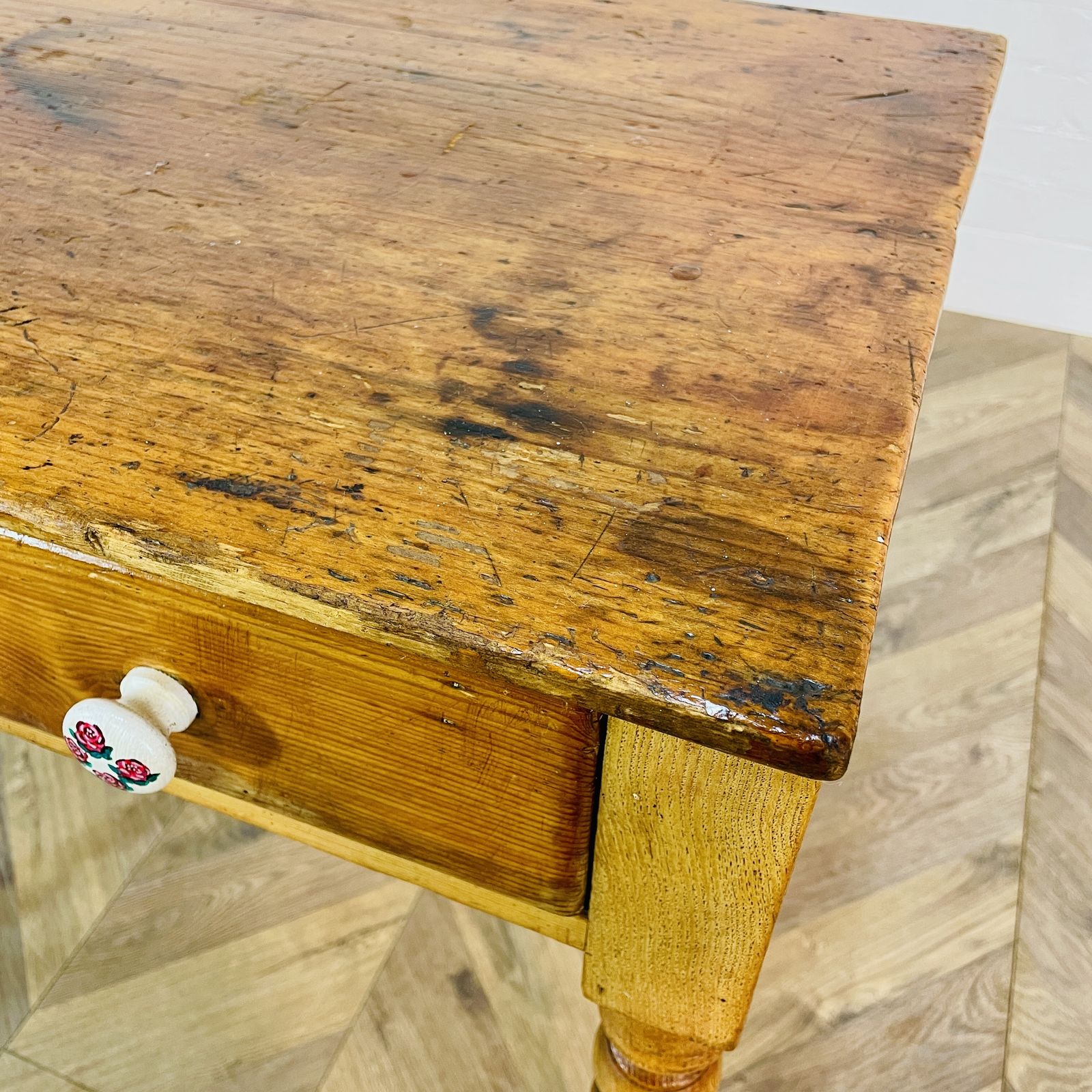 Antique English Pine Desk, C1900s photo buy