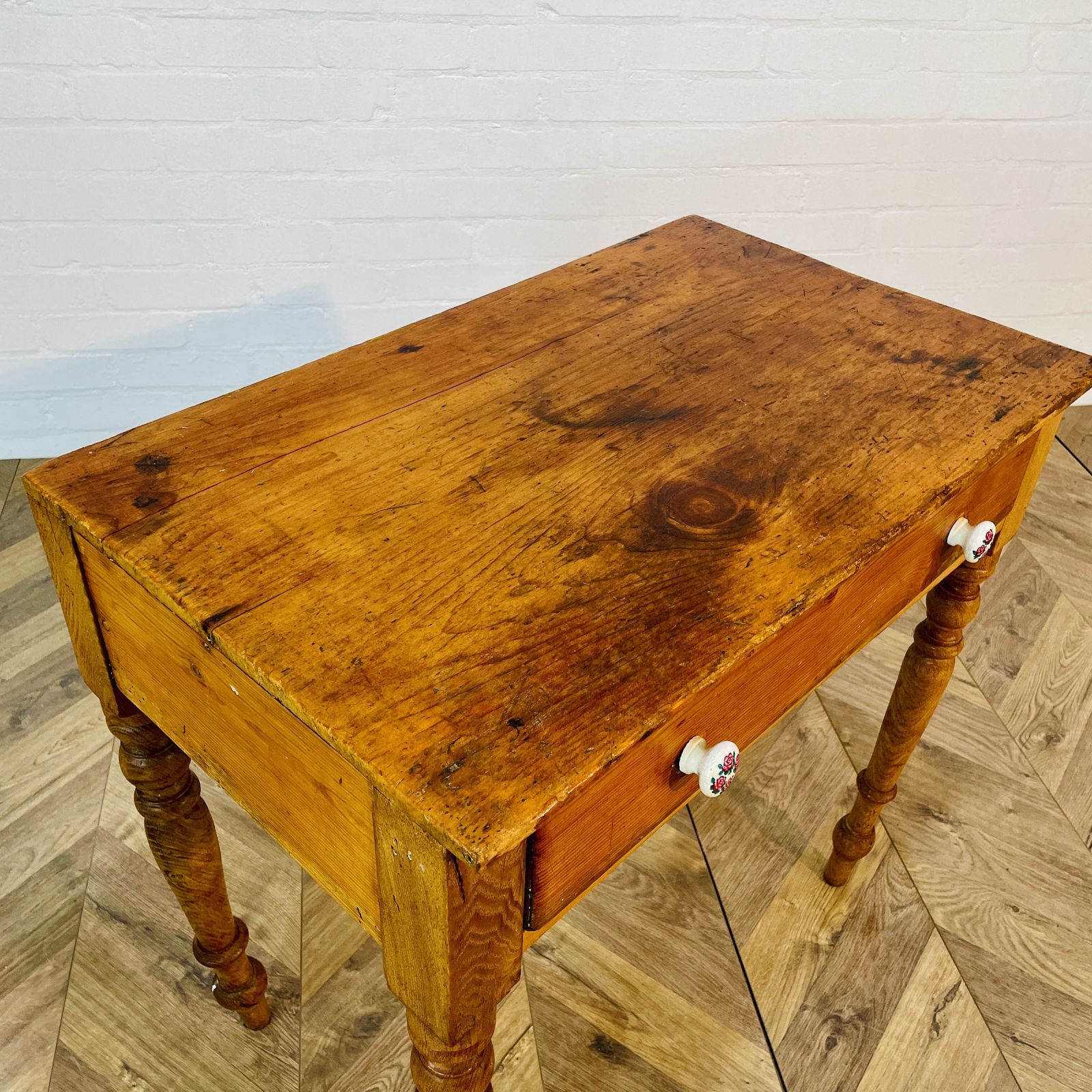 photo vintage Antique English Pine Desk, C1900s