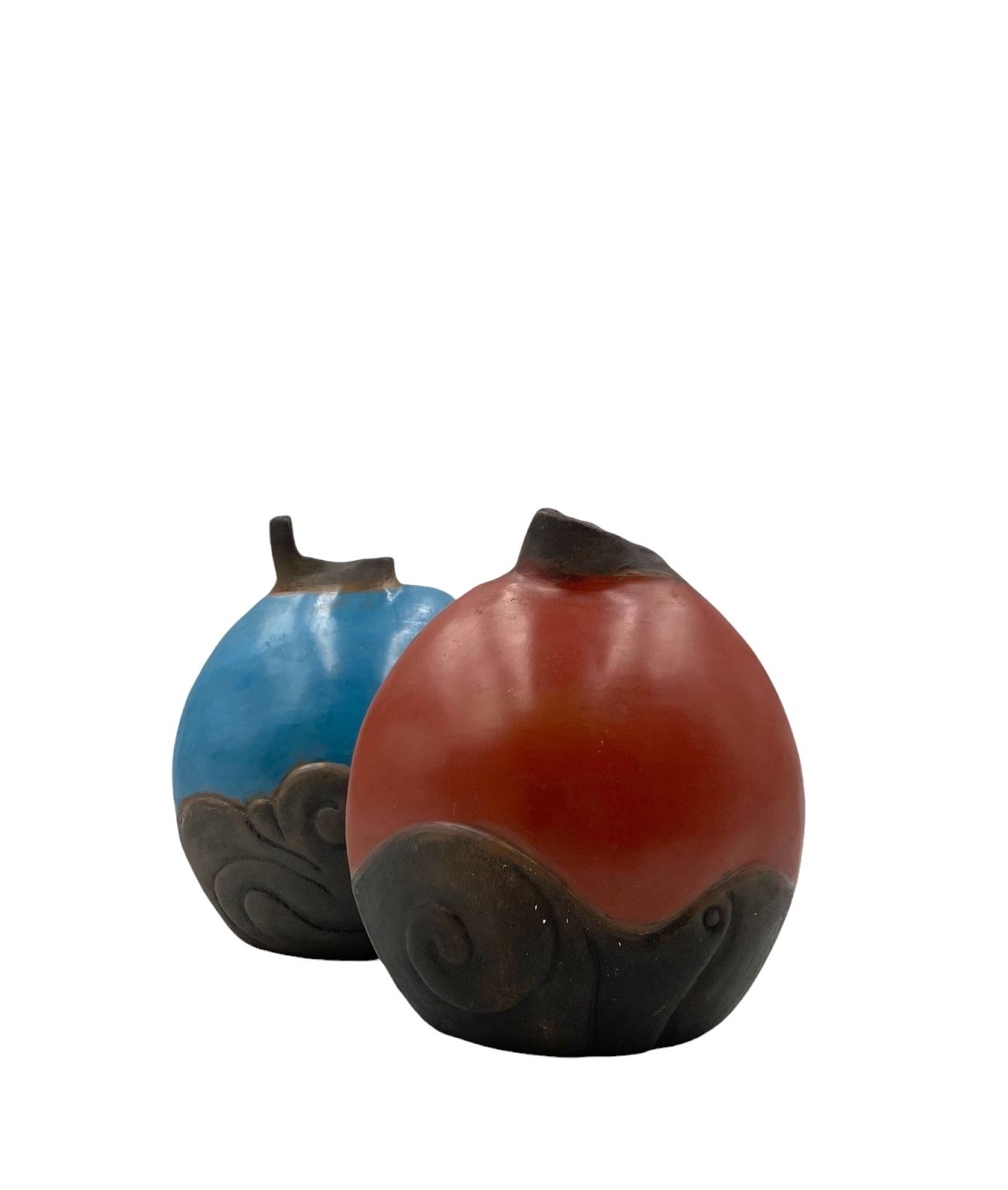 Wilmer W Ramirez, Set Of 2 Earthenware Vase, South America 1990s