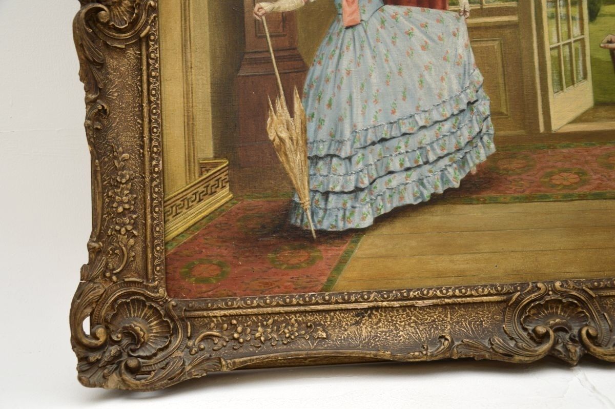 Antique Oil Painting On Canvass By Alfred Lyndon Grace photo for sale