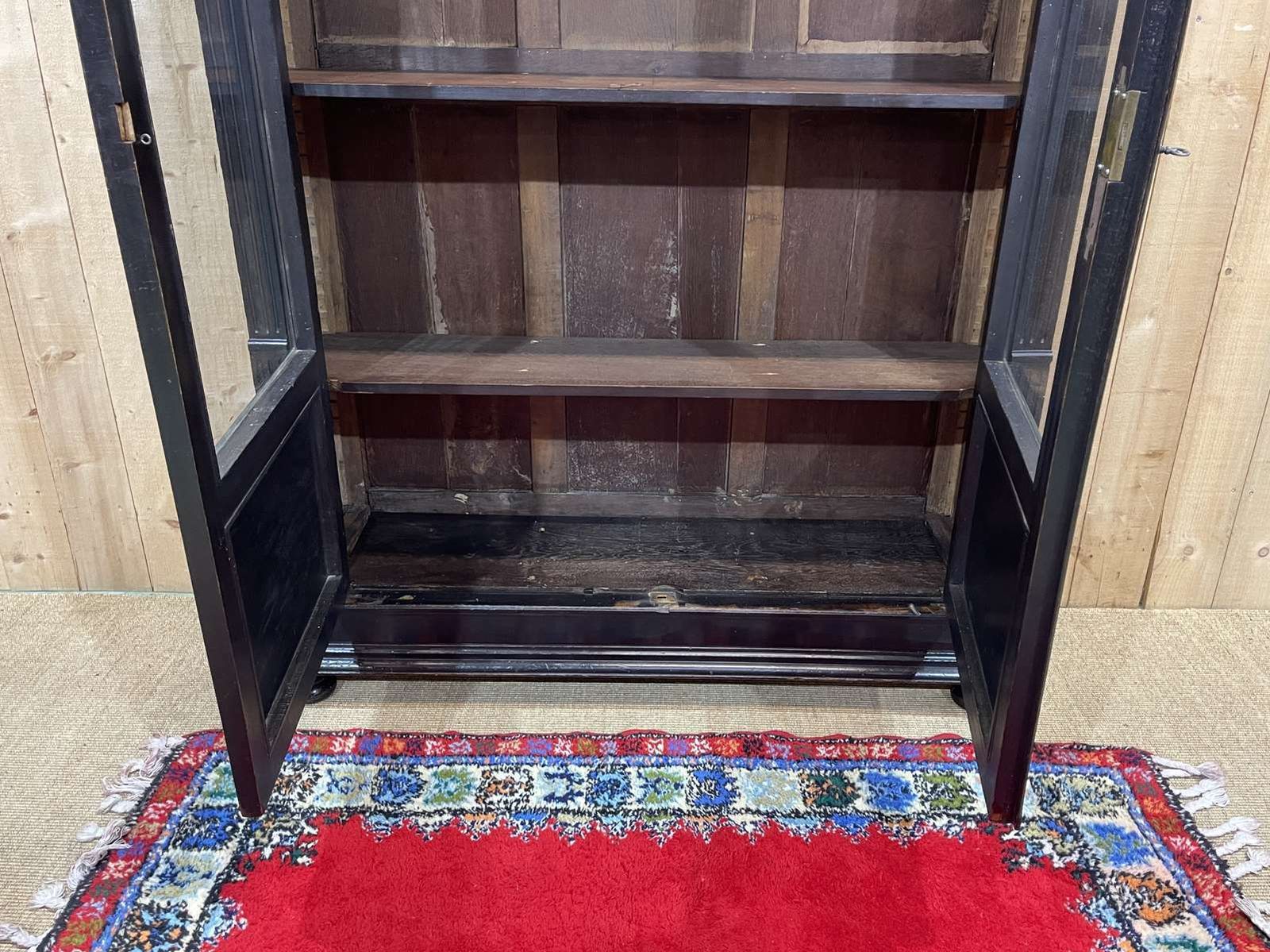 Napoleon III 19th Century Bookcase In Blackened Wood photo vinterior