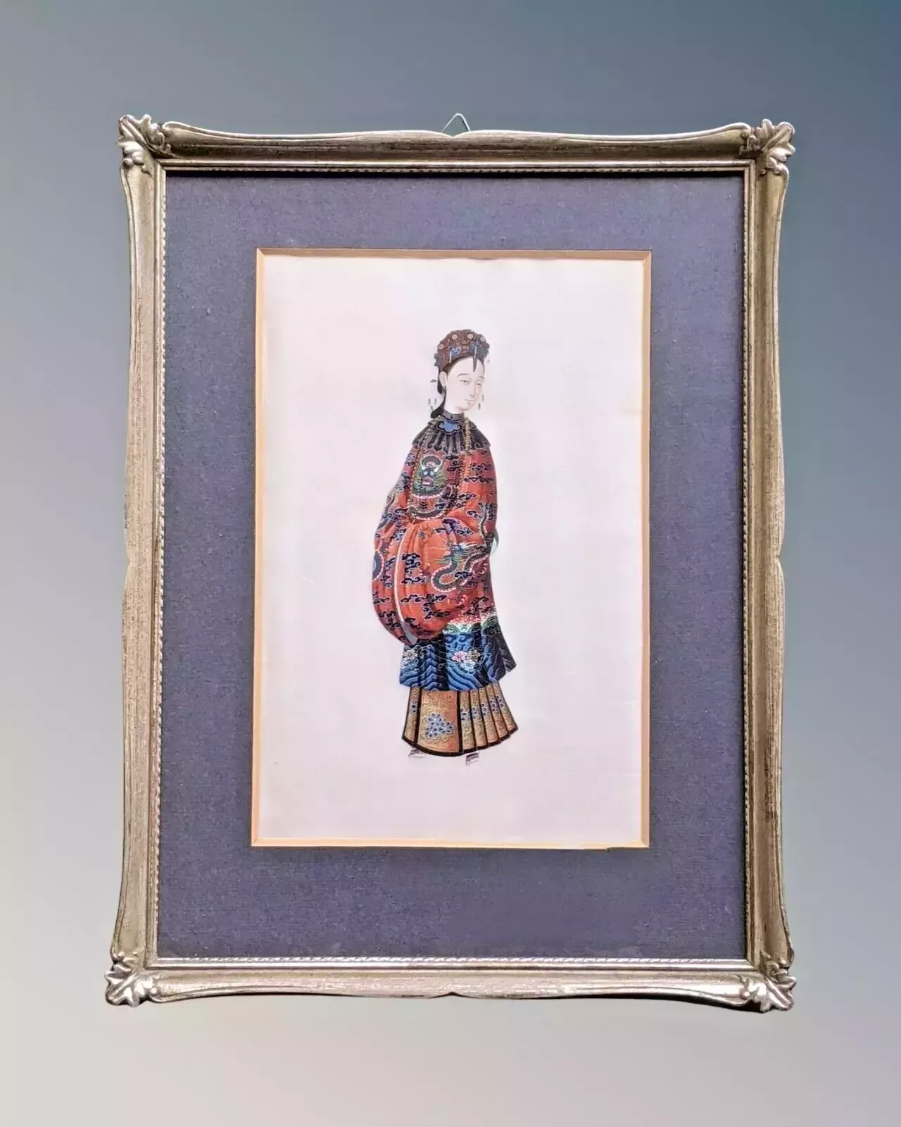 Pair Chinese Paintings Of Dignitaries photo for sale