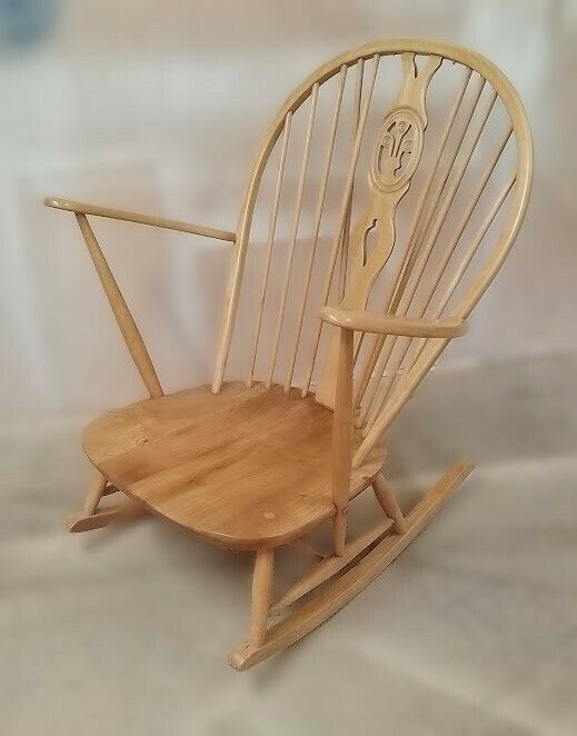 Ercol Fleur De Lys Grandfather Rocking Chair Model 316 photo furniture