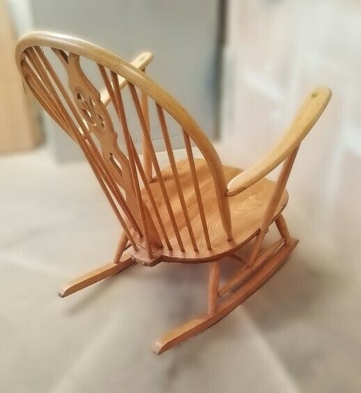 Ercol Fleur De Lys Grandfather Rocking Chair Model 316 photo for sale