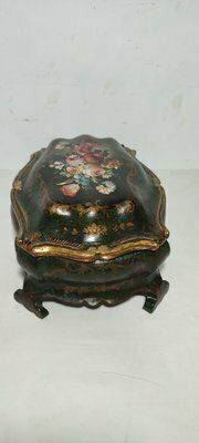 Spanish Polychrome Wooden Box, 1940s photo furniture