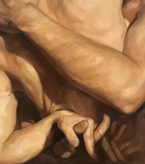 Meryem Tayganskaya, Nude Painting, Oil On Canvas, 21st Century photo furniture