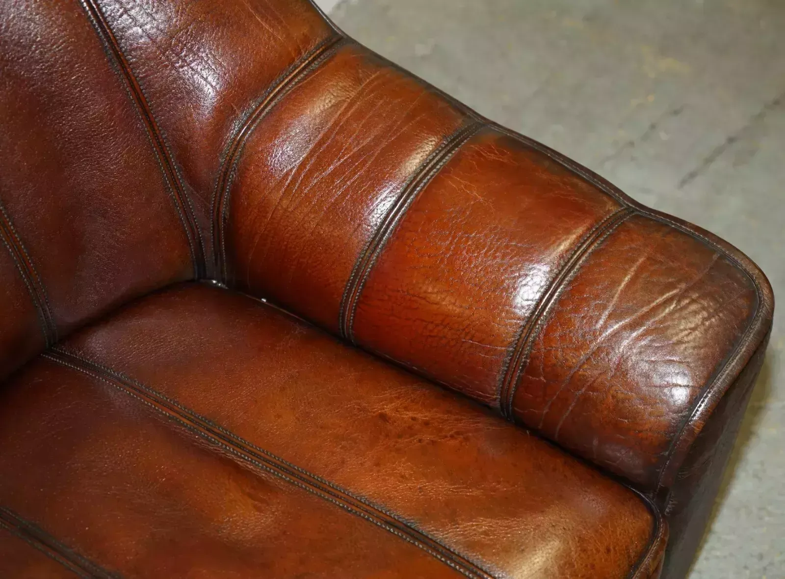 Furniture Cir 1960's De Sede Ds 44 Reclining Brown Buffalo Neck Leather Armchair & Ottoman photo