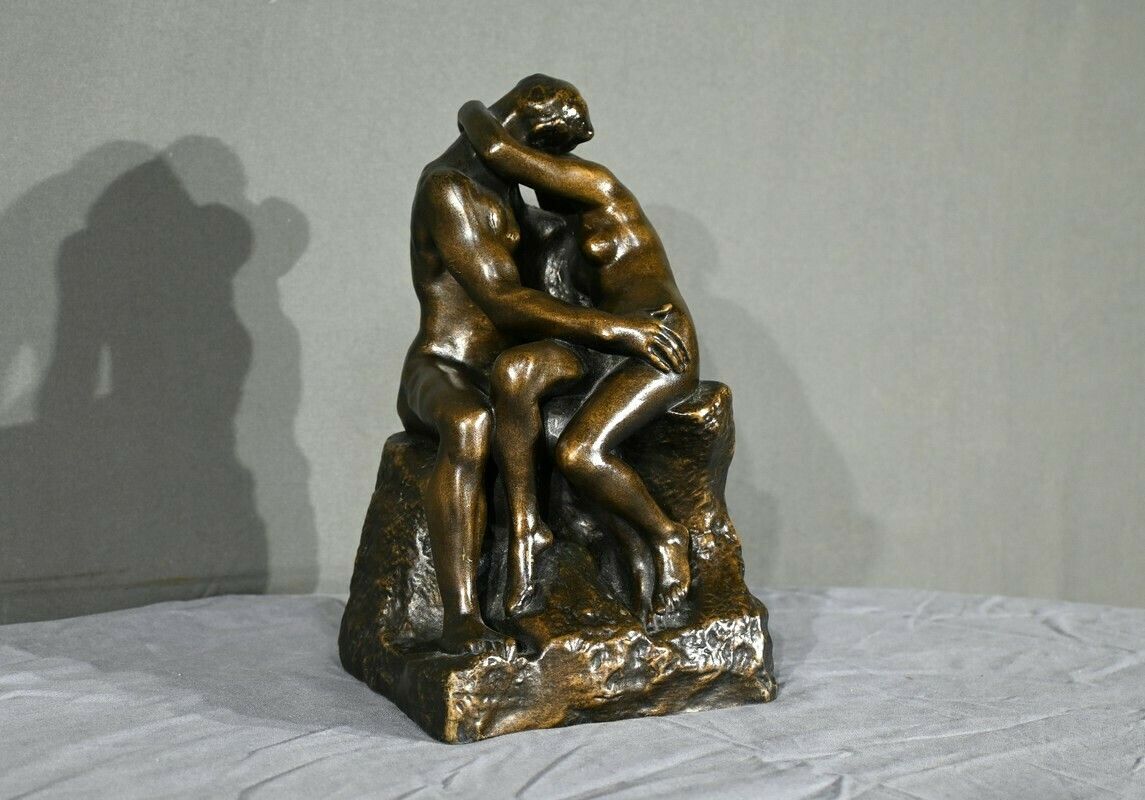 Resin Sculpture “The Kiss” After A. Rodin – 2nd Part 20th Century photo furniture