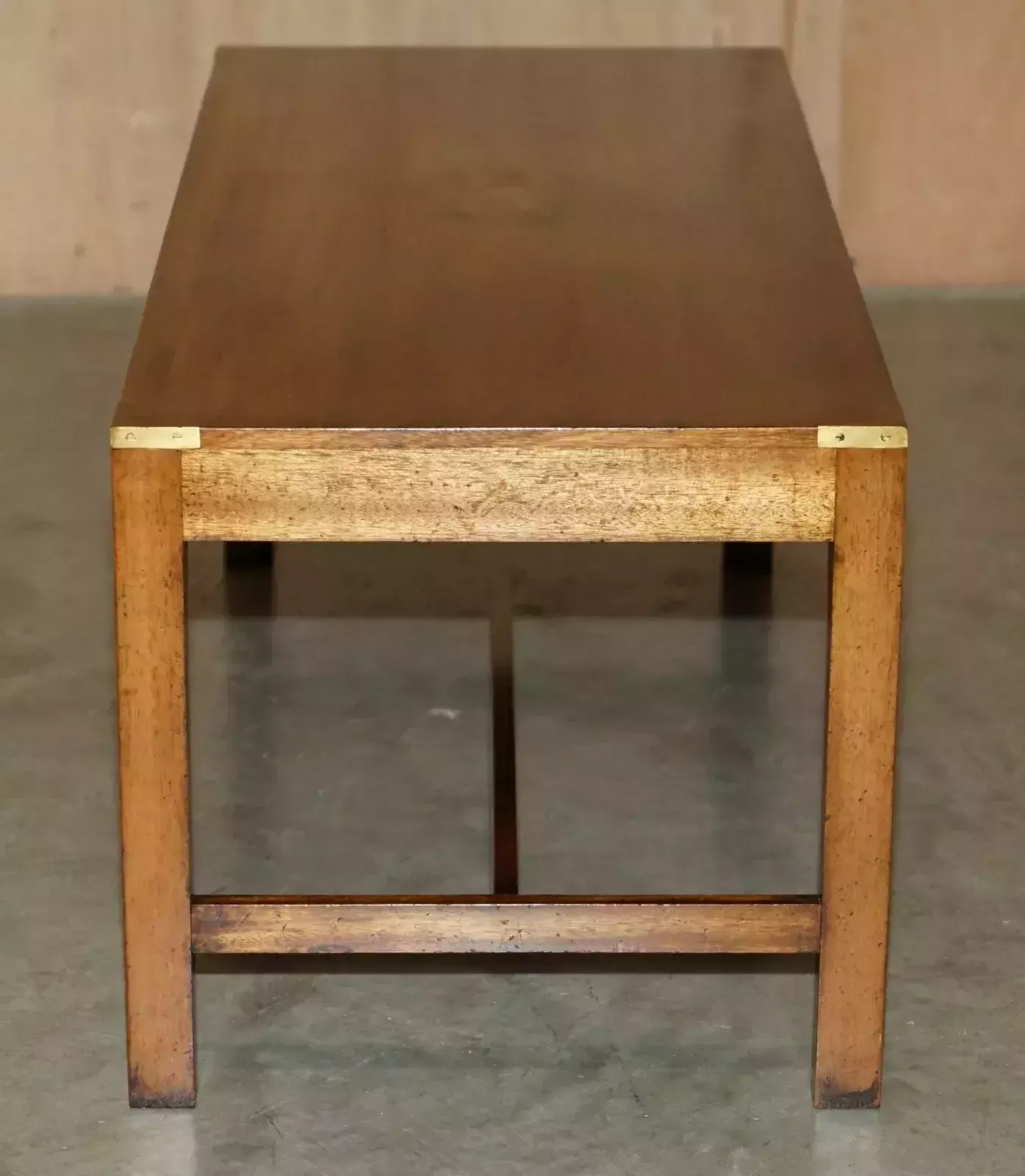 photo for sale 1970's Mahogany Kennedy Harrods London Military Campaign Coffee Cocktail Table