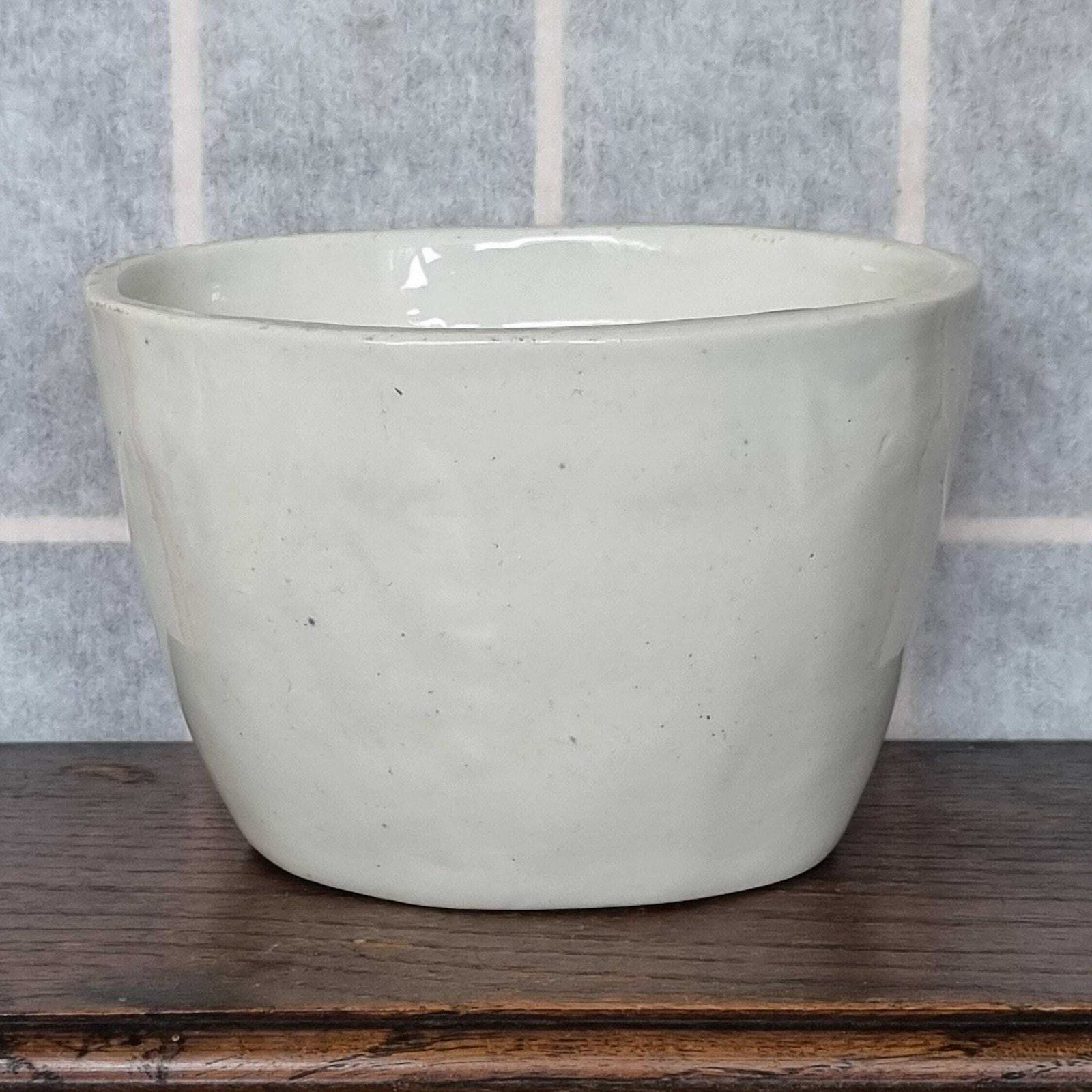 Victorian White Ironstone Jelly Mold | English Creamware Pudding Mold | Floral Pattern Kitchen Collectible | 1800s