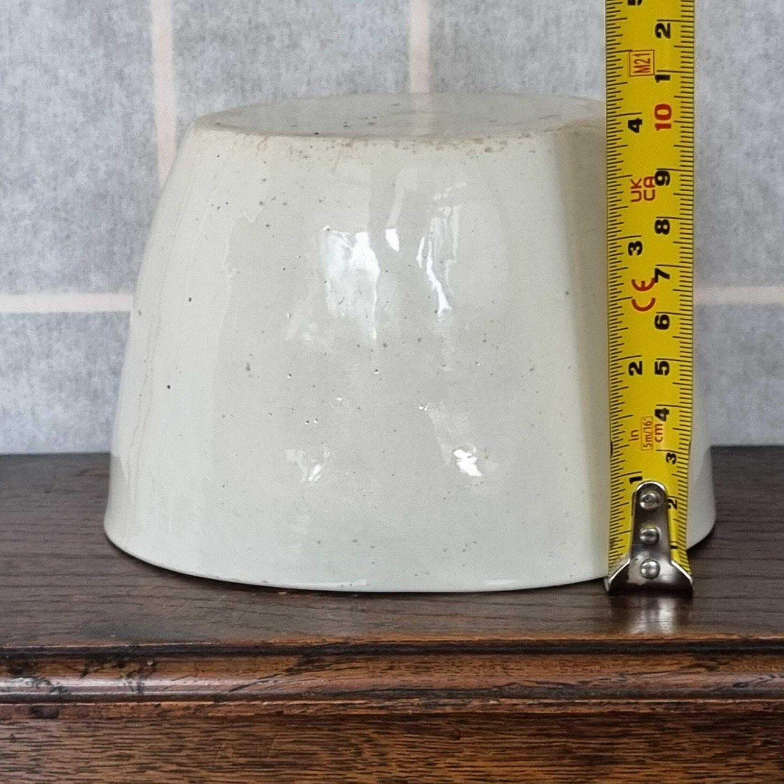 Victorian White Ironstone Jelly Mold | English Creamware Pudding Mold | Floral Pattern Kitchen Collectible | 1800s photo for sale