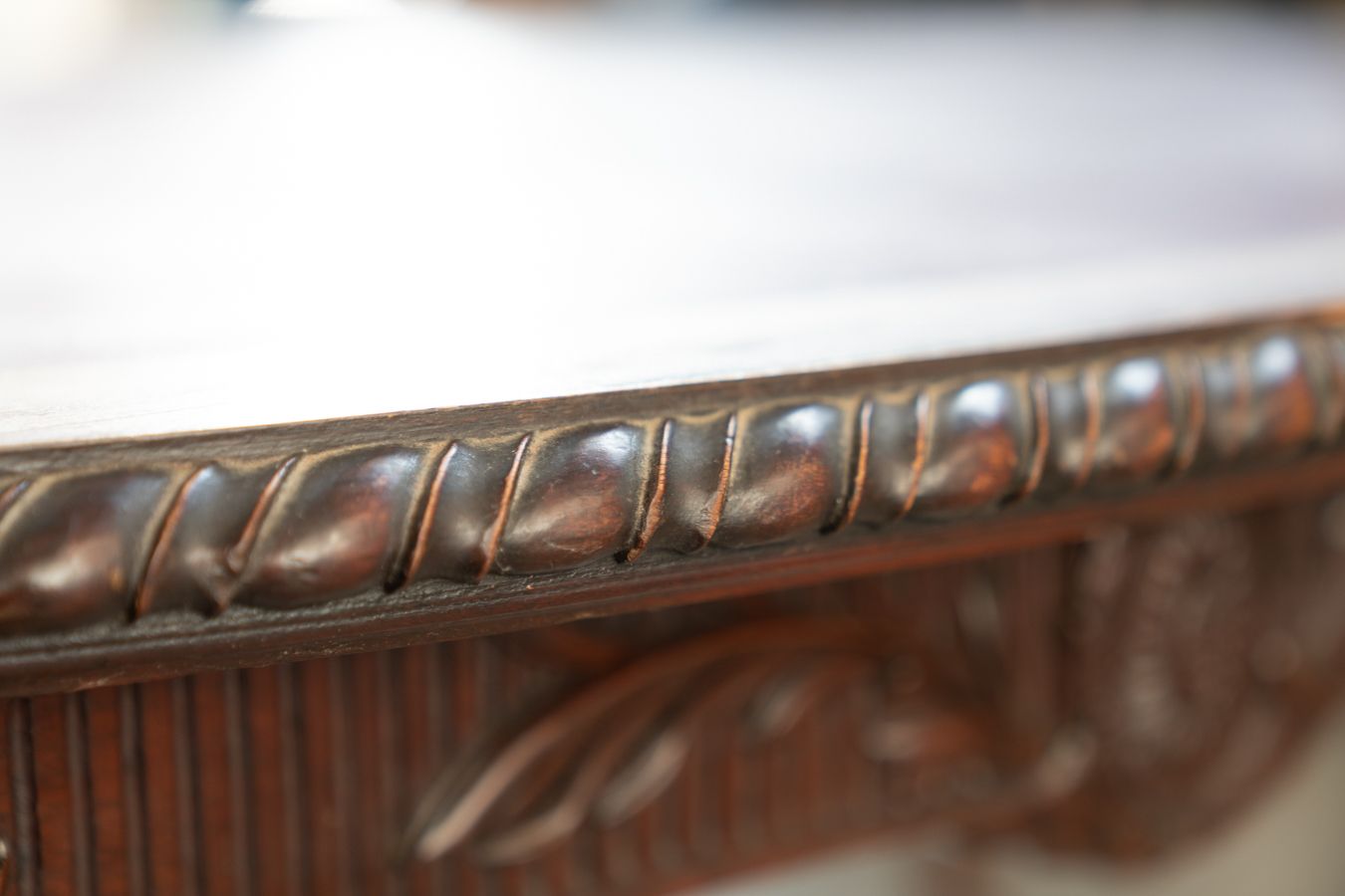 Late 19th/Early 20th Century Edwardian Desk With Lion Paw Feet photo vintage