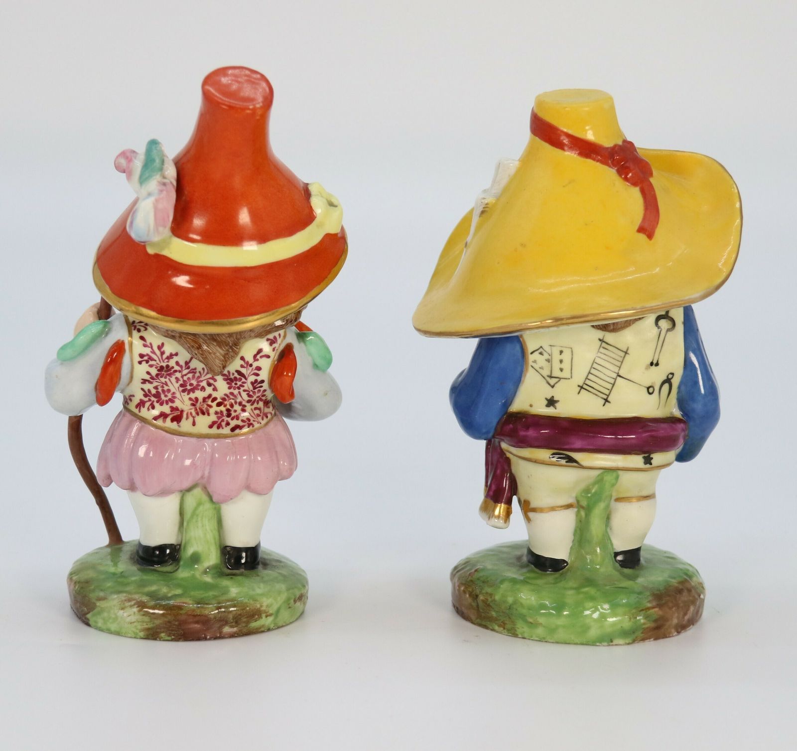 A Rare Pair Of 19th Century Porcelain Mansion House Dwarfs By Samson Of Paris Circa 1895 photo vinterior