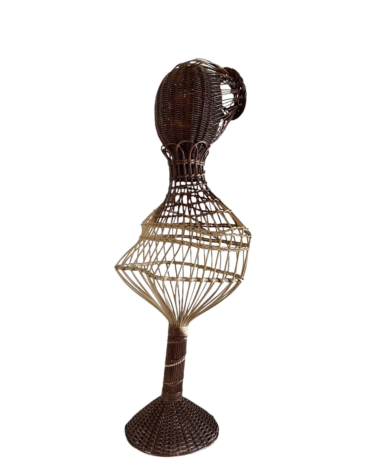 Mid Century Wicker Mannequin, Posa Italy 1950s photo for sale