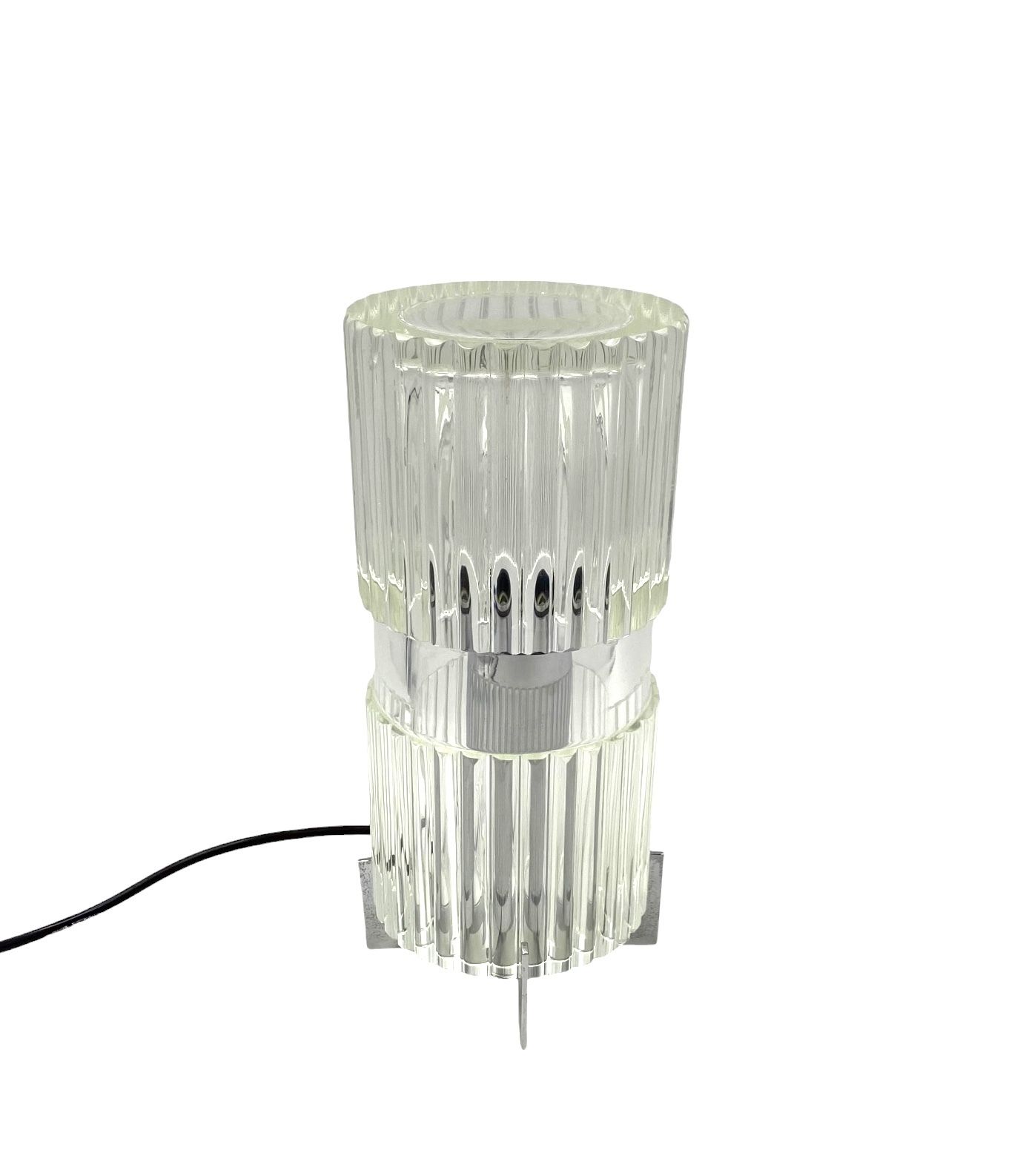 Glass Table Lamp, Fidenza Vetraria Italy 1970s photo for sale