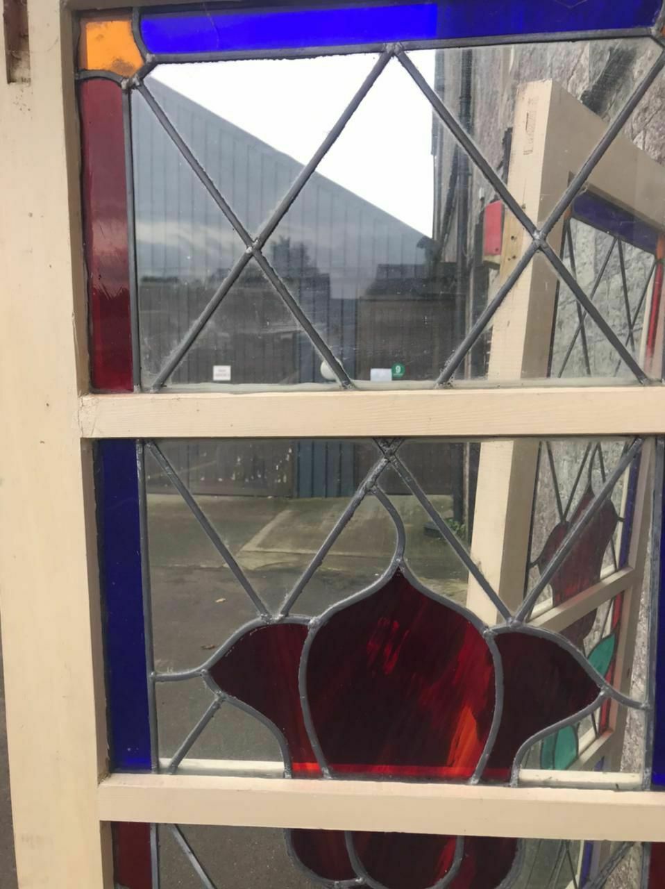 880.0 Vintage Stained Glass French Doors photo