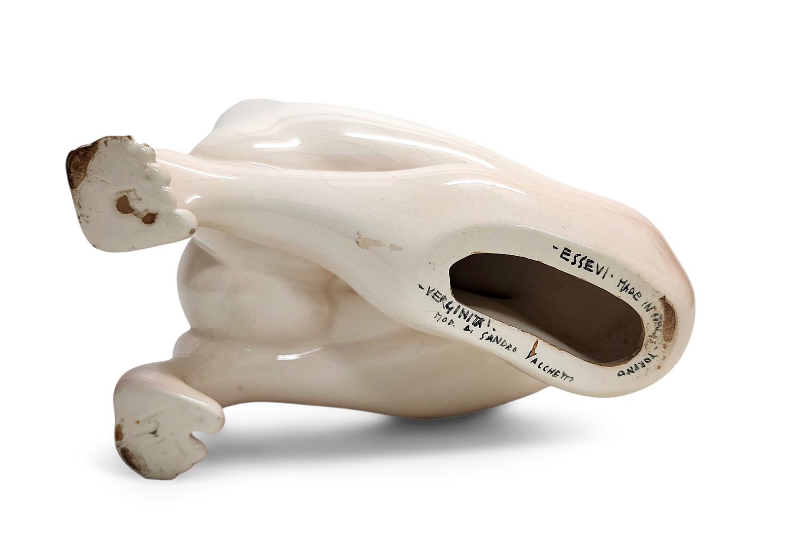 Torino Painted And Glazed Ceramic Woman Figurine 'Verginità' By Sandro Vaccetti For The Firm Essevi, Italy photo 3550.0